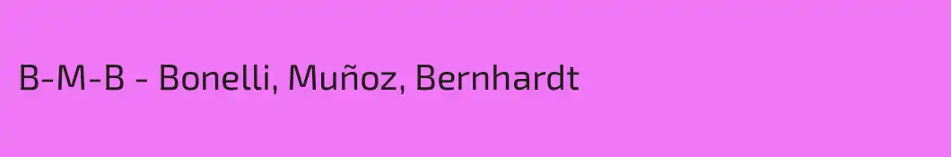 B-M-B - Bonelli, Muñoz, Bernhardt